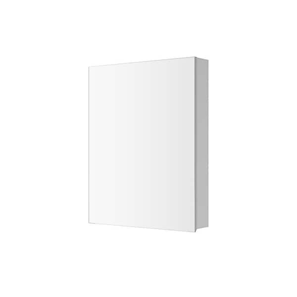 24 in. W x 30 in. H Rectangular Engineered Wood Medicine Cabinet with Mirror and Right Opening Door