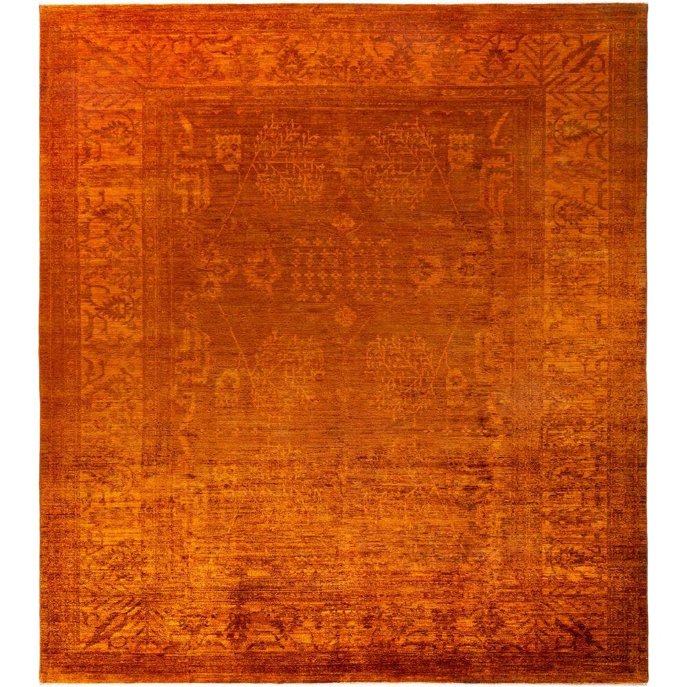 Fine Vibrance Orange 10 X 14 Hand-Knotted Wool Indoor Area Rug price history on PriceWatchPro