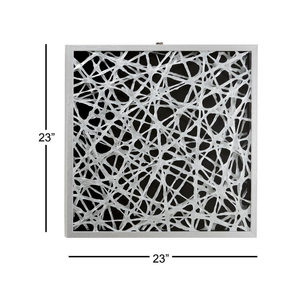 Large Black and White Geometric Paper Shadow Box Wall Art