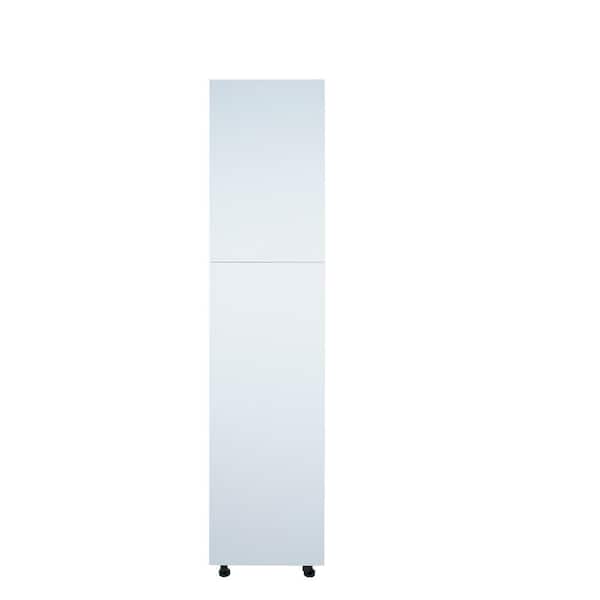 Cambridge Radiance 18 in. W x 24 in. D x 84 in. H Ready to Assemble Slab Pantry Kitchen Cabinet in White Gloss