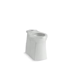 Tall Elongated Toilet Bowl Only with Skirted Trapway in Ice Grey