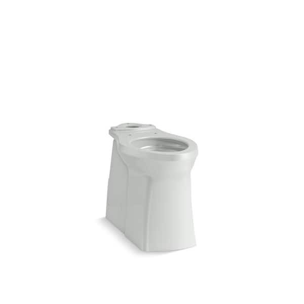 KOHLER Tall Elongated Toilet Bowl Only with Skirted Trapway in Ice Grey
