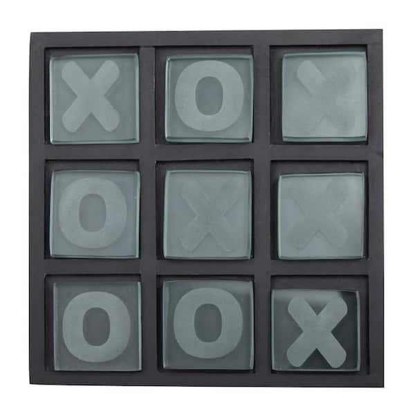 Litton Lane Black Wood Modern Game Set