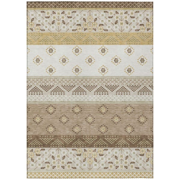 Chantille Machine Washable Indoor/Outdoor Abstract ACN2662 Beige 10 ft. x 14 ft. Area Rug