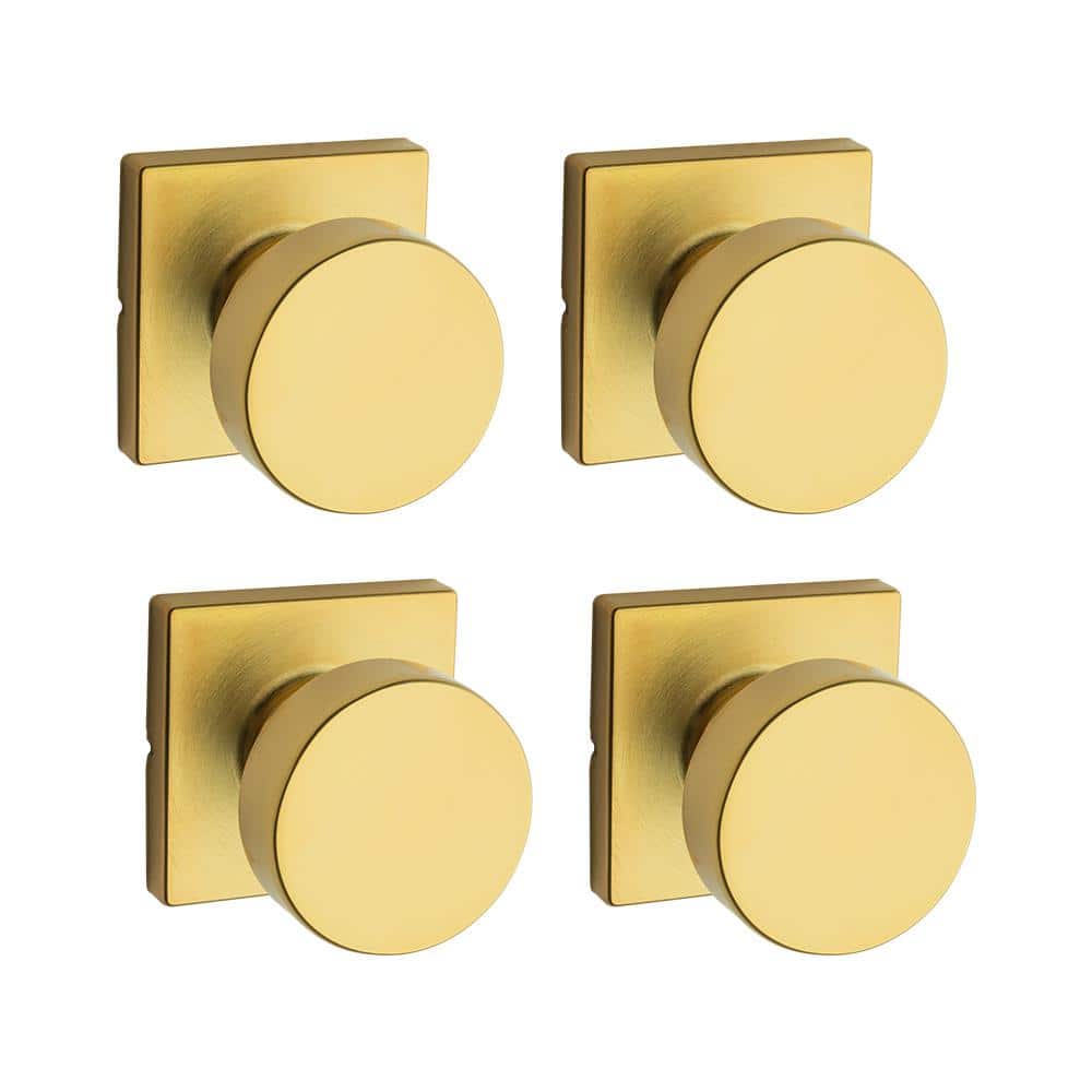 Pismo Satin Brass Passage Square Hall/Closet Door Knob 4-Pack price history on PriceWatchPro