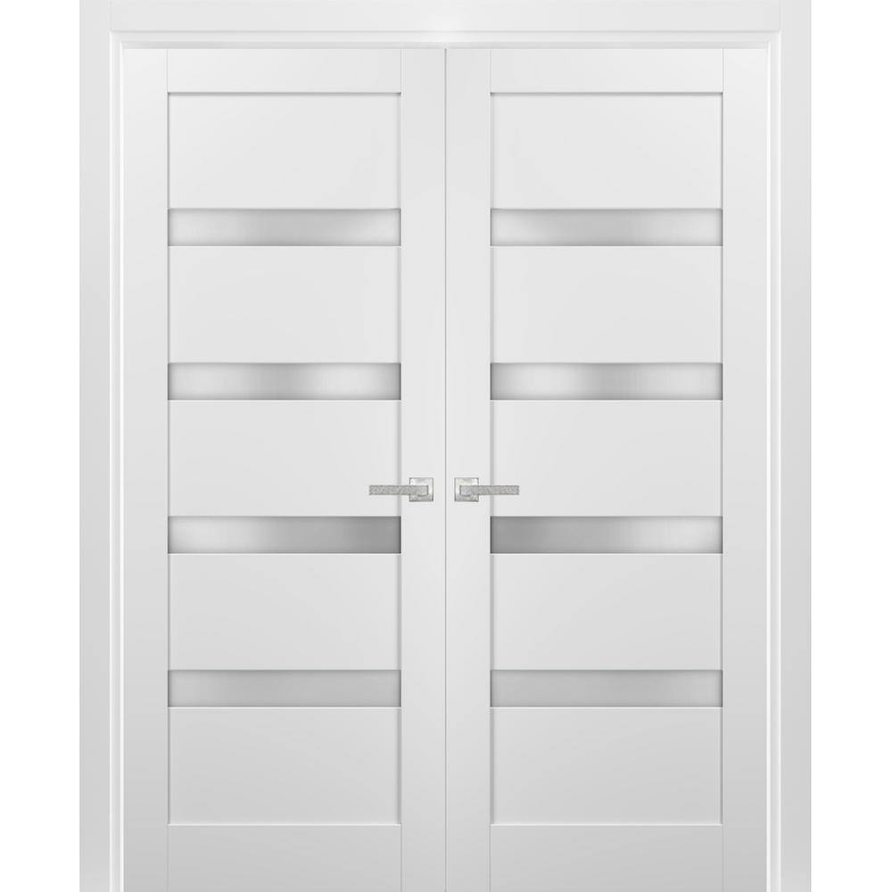 56 in. x 84 in. White Finished Universal/Reversible Solid MDF Assembly Required Interior Door Kit price history on PriceWatchPro