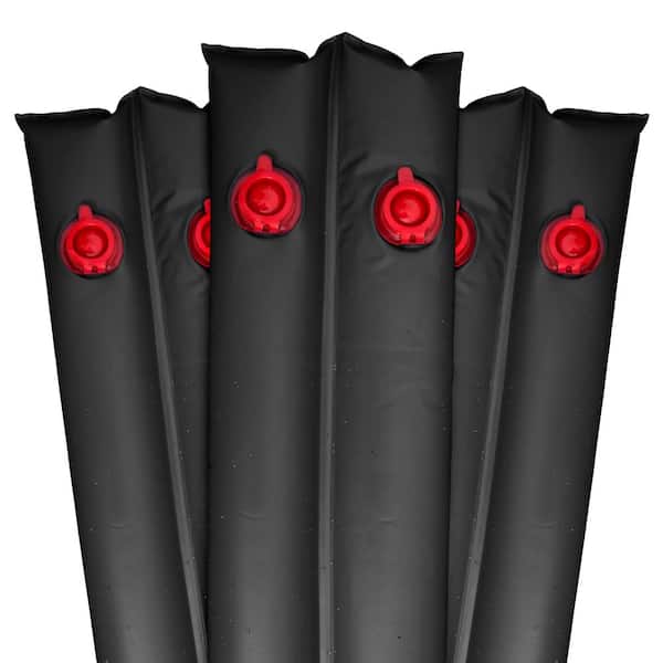 8 ft. Black Double-Chamber Deluxe Water Tubes for Winter Swimming Pool Covers (12-Pack)