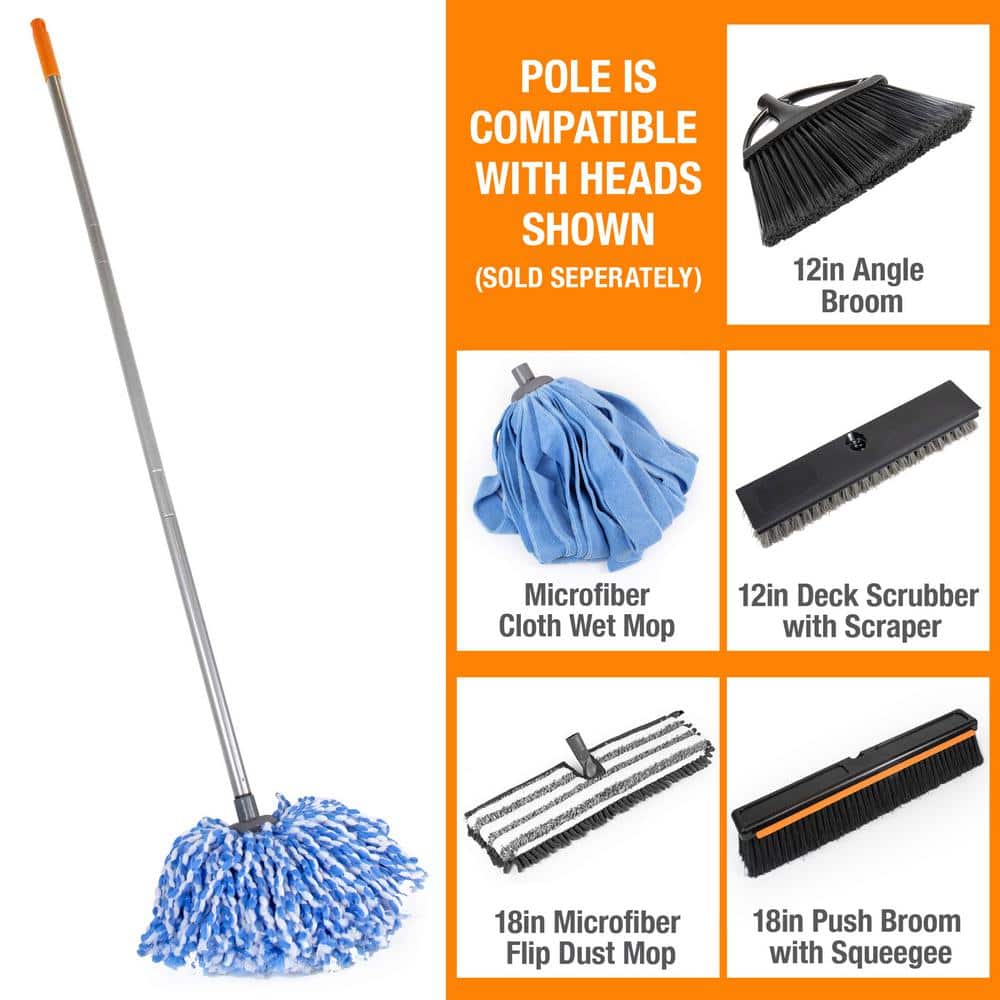 Blue and White Microfiber Braided Loop String Wet Mop Head