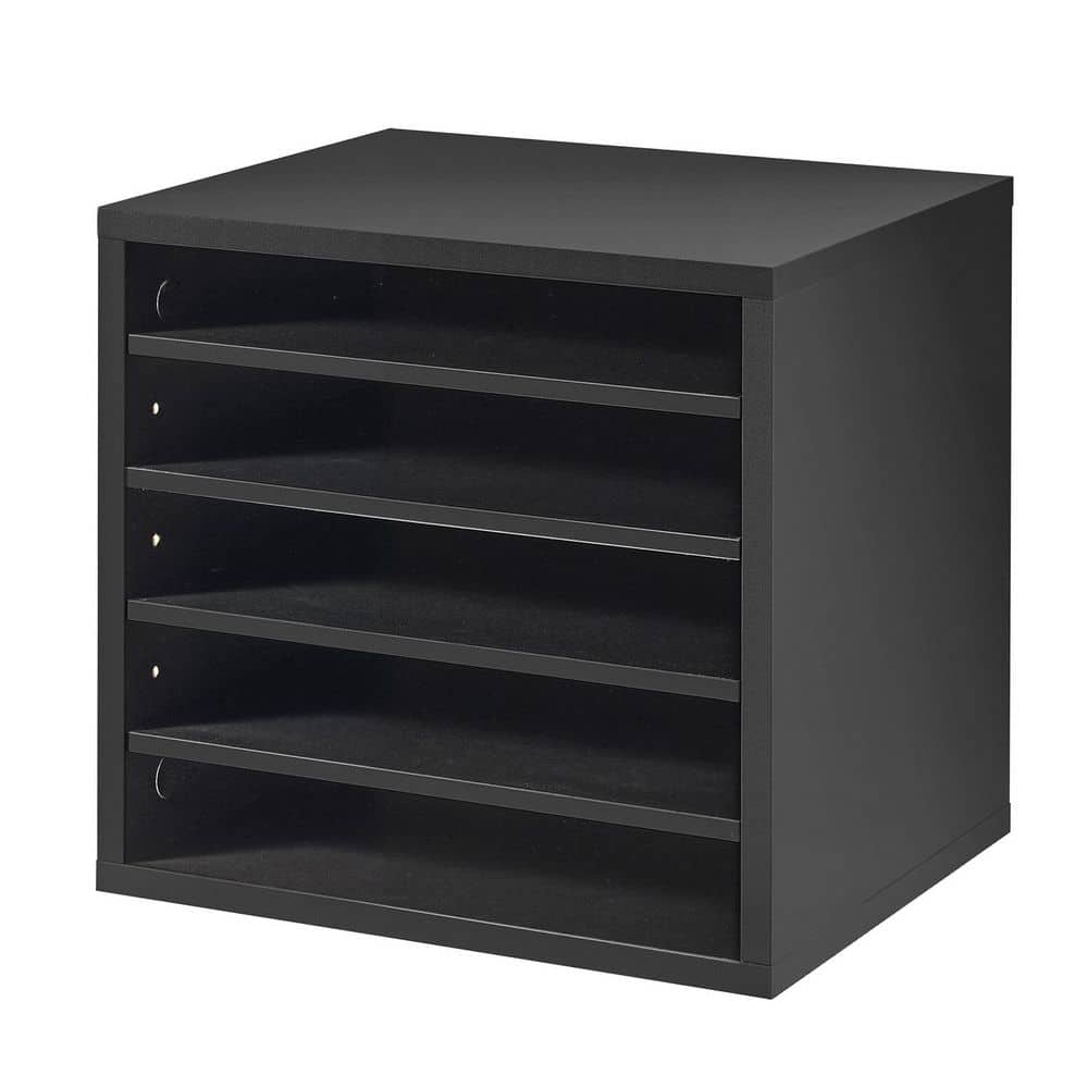 Literature Organizer, 5-Compartment Office Mailbox with Adjustable Shelves, MDF Wooden Sorter for Office Home Classroom price history on PriceWatchPro