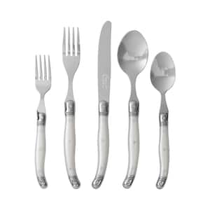 Laguiole 20-Piece Pearl White Stainless Steel Flatware Set (Service for 4)
