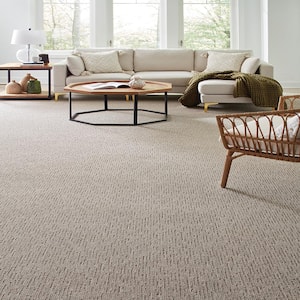 Smooth Summer Delicate Dune Brown 37 oz Polyester Pattern Installed Carpet