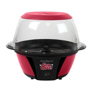 West Bend Stir Crazy Popcorn Maker - 6 Quart Hot Oil Popper With Butter Melter & Stirring Rod