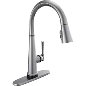 Emmeline Single-Handle Pull-Down Sprayer Kitchen Faucet with Touch2O and ShieldSpray in Lumicoat Arctic Stainless