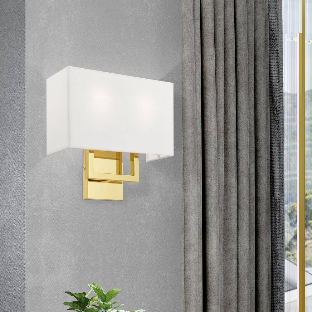 Elegant Pierson Polished Brass 2-Light ADA Wall Sconce