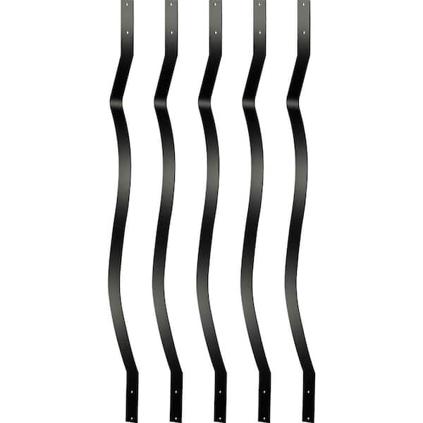 61-Pack Metal Deck Balusters, 29.5 in. x 1 in. Staircase Spindles with Screws, Aluminum Alloy Railing for Wood