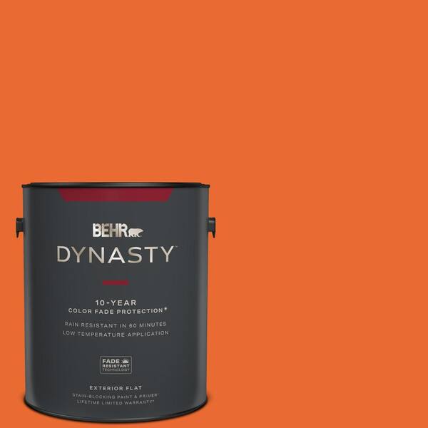 BEHR DYNASTY 1 gal. 220B7 Electric Orange Flat Exterior Stain