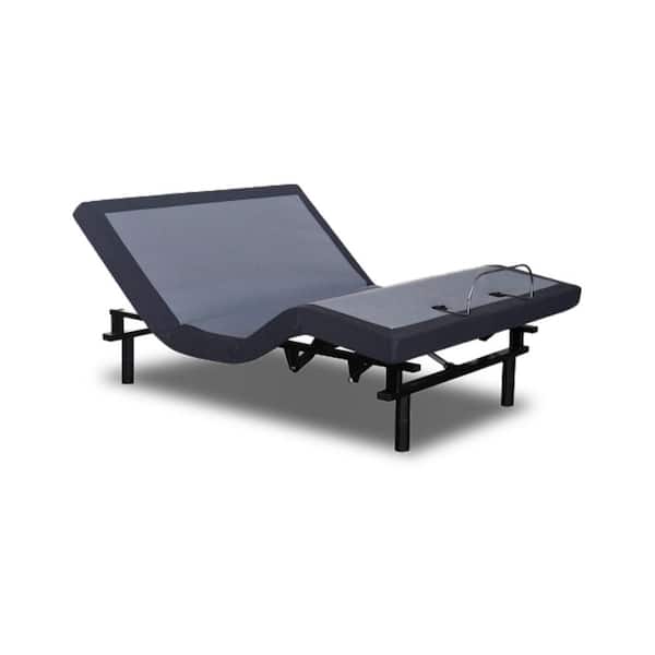 OMNE SLEEP OS25 Black/Grey Full Adjustable Bed Base with Head and Foot Position Adjustments