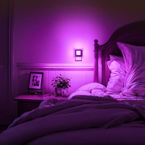 YANSUN Purple Night Lights Dusk to Dawn Sensor, Adjustable