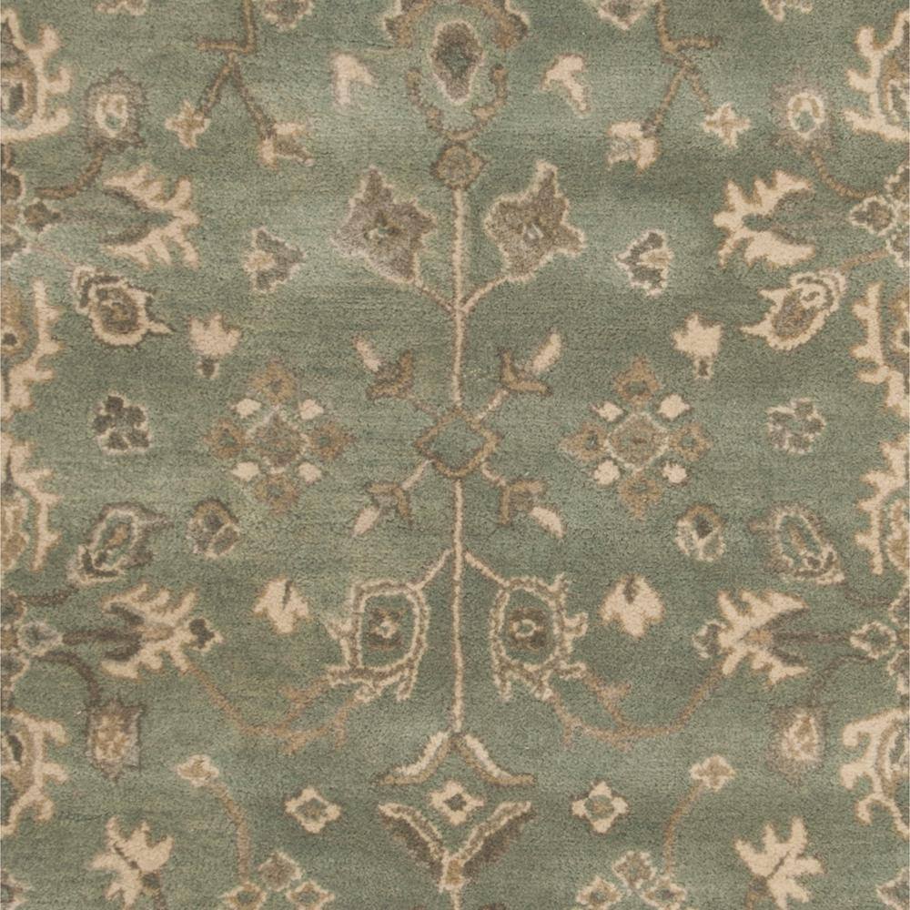 Slate and Cream Hand-Tufted Wool Area Rug, 8' x 10'
