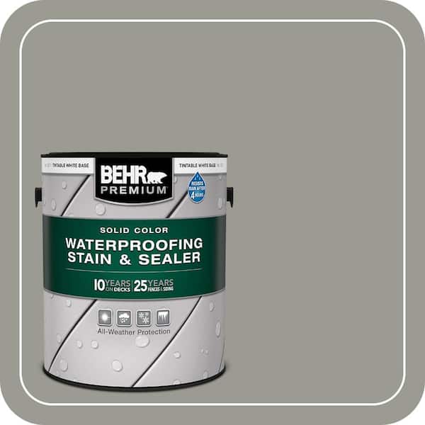1 gal. #SC-143 Harbor Gray Solid Color Waterproofing Exterior Wood Stain and Sealer