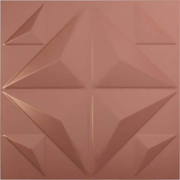 Ekena Millwork 19-5/8"W x 19-5/8"H Crystal EnduraWall Decorative 3D Wall Panel, Champagne Pink (12-Pack for 32.04 Sq.Ft.)