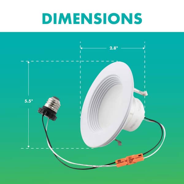 Simply Conserve 1-pack 4 in. Wattage and CCT Selectable LED
