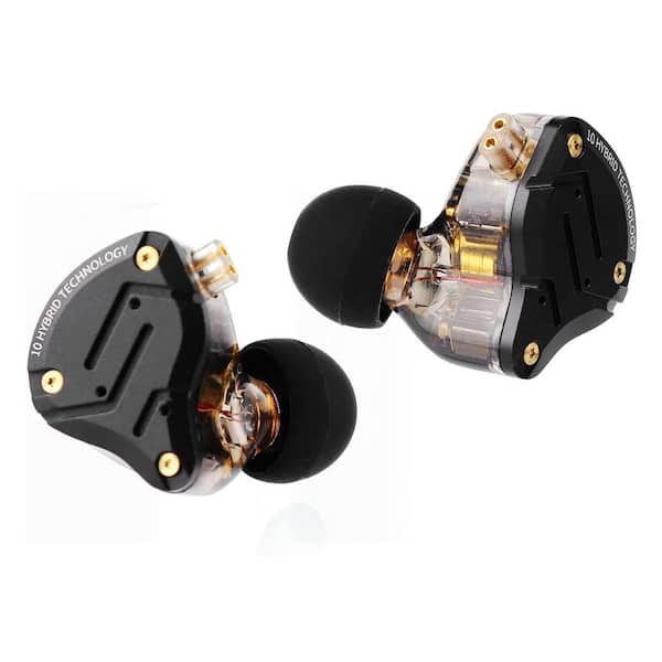 Dark Black Wired Noise Cancelling Gaming Earbud and In-Ear with Stainless Steel Faceplate without Mic