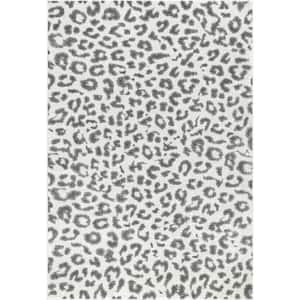 Sebastian Leopard Print Gray 10 ft. x 13 ft. Area Rug
