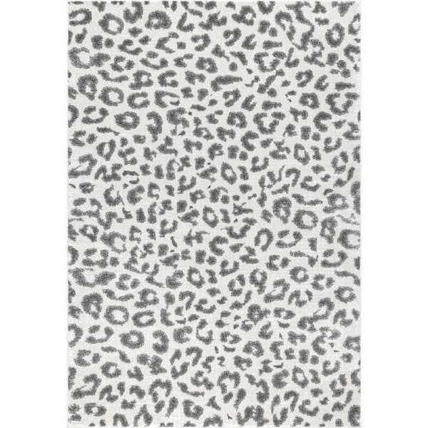 Home Decorators Collection Sebastian Leopard Print Gray 7 ft. x 9 ft ...