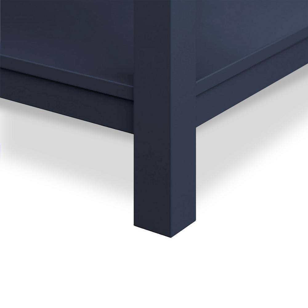 Freya 31" Blue Bathroom Vanity with White Marble Top
