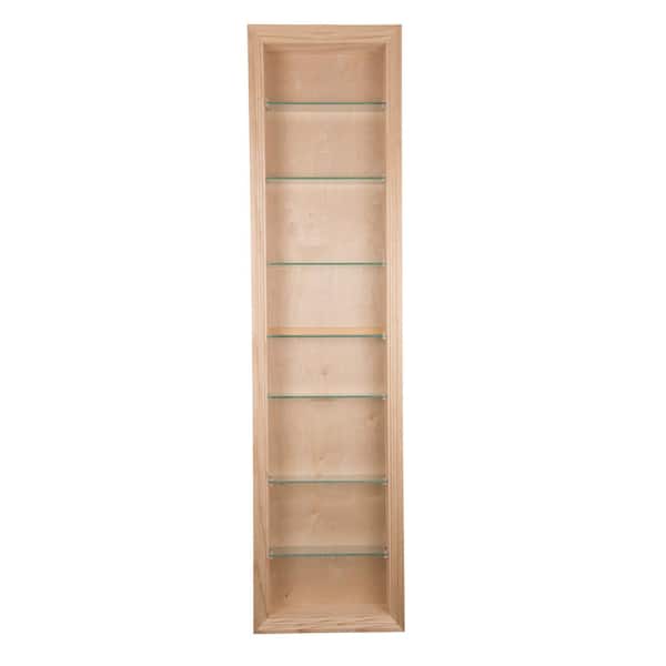3.5 in. x 15.5 in. x 61.5 in. Nantucket Unfinished Wood Recessed Wall Niche