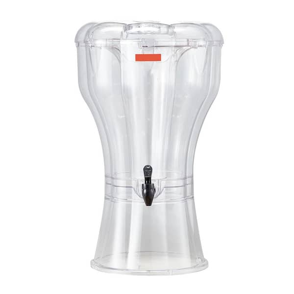 3.4 Gal. Beverage Dispenser, Plastic, No-Drip Spigot, for Iced Tea, Lemonade, Juice, Water, Parties, Restaurants