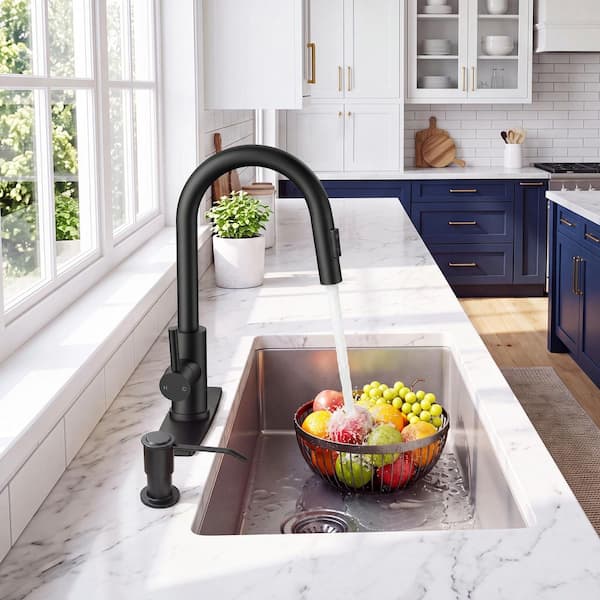 トップス IFSIXWASNINE LSB/SF/F 0318CMNS FORIOUS PRO Single Handle Pull Down Sprayer Kitchen Faucet with