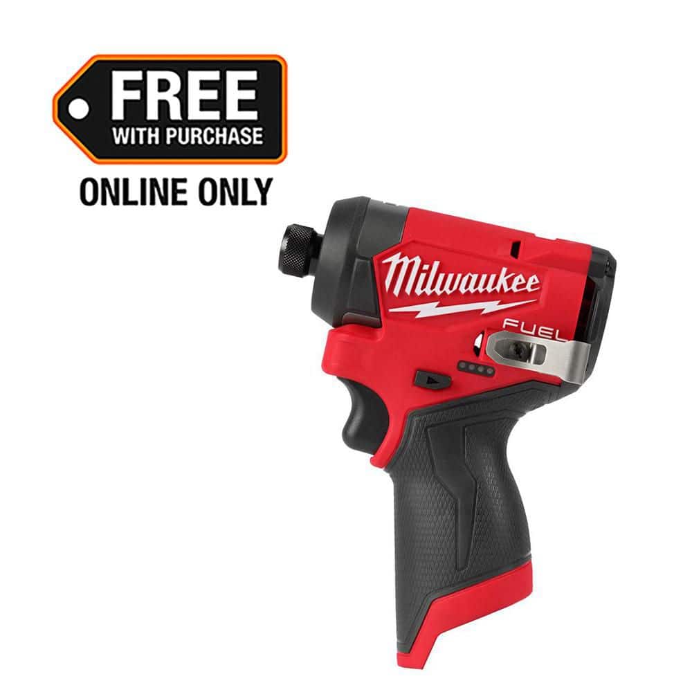 Milwaukee M12 FUEL 12V Lithium-Ion Brushless Cordless 1/4 in. Hex Impact Driver (Tool-Only) 3453-20
