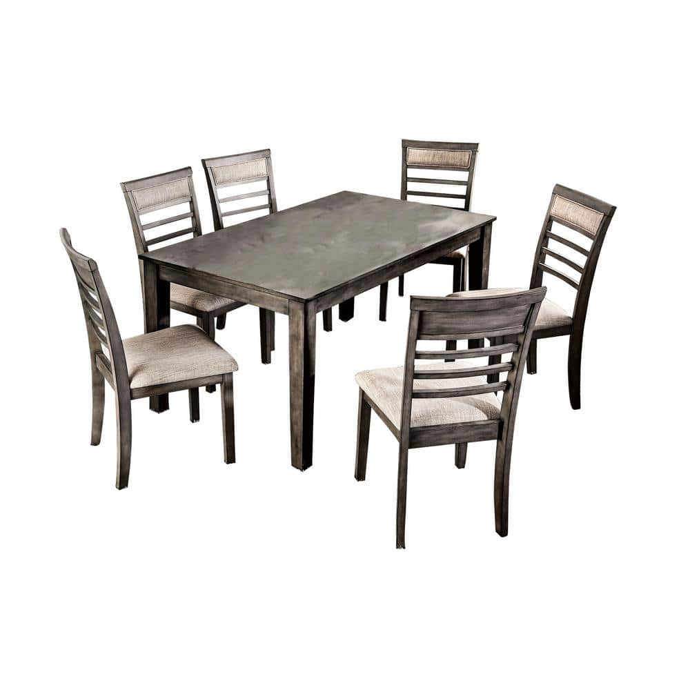 William S Home Furnishing Talyah 7, Weathered Dining Room Sets
