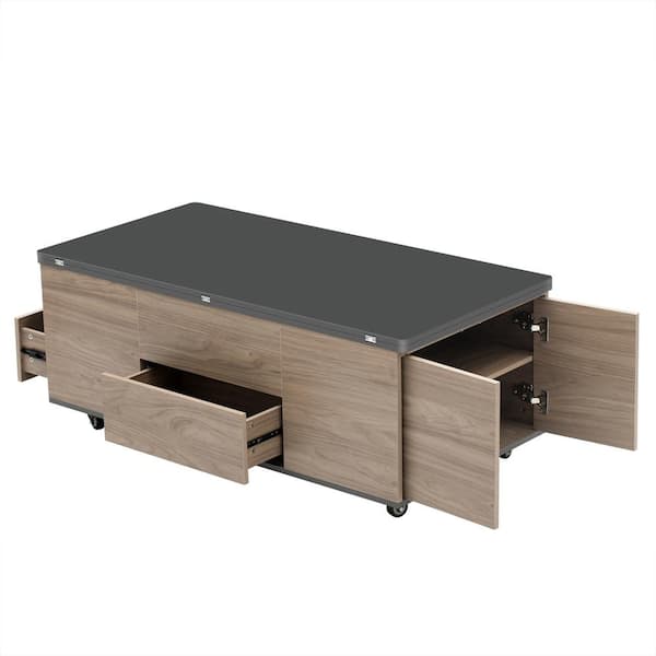 Buy Hand Made Lift Top Combination Storage Coffee Table And Desk Made From  Solid Hardwood Or Pine, made to order from mr² Woodworking
