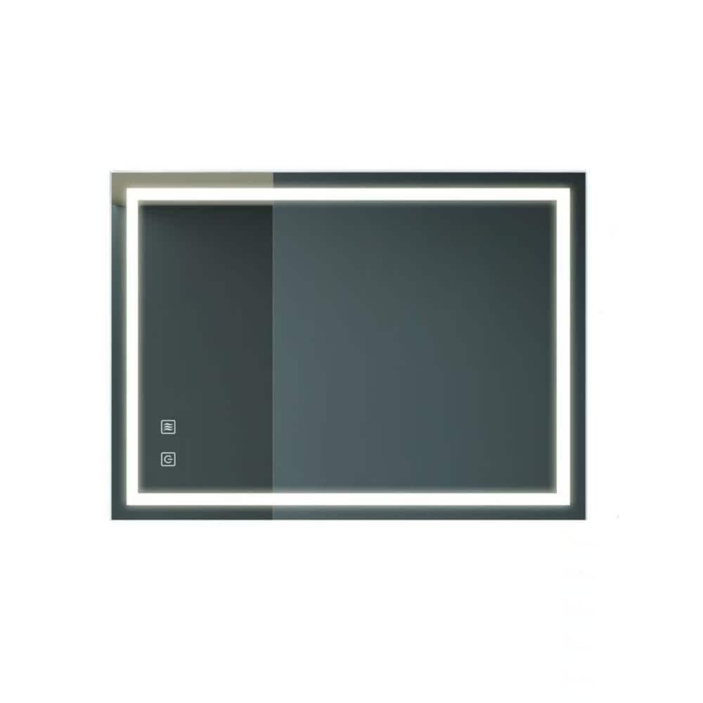 32 in. W x 24 in. H Rectangle Framless Mirror Explosion-Proof Anti-Collisio