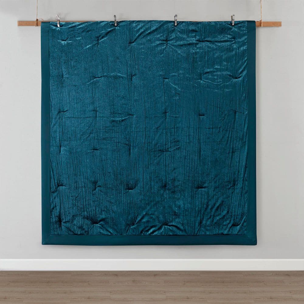 Teal Microfiber Down Alternative 5-Piece Bedspread Set