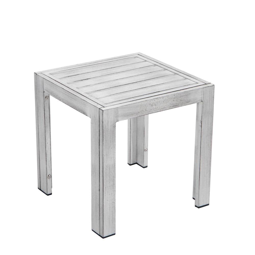 Chelsea Modern Blue Cushioned Aluminum Outdoor Chaise Lounge with Side Table