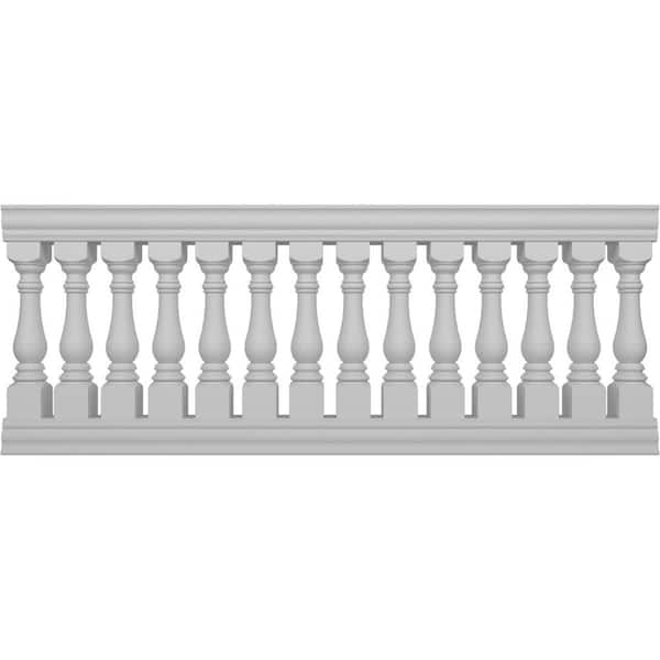 Ekena Millwork Fiberthane Bradford Balustrade 96 in. L x 40 in. H Fiberglass Railing Kit