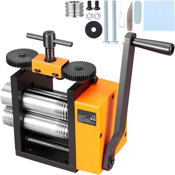 Rolling Mill, 3 in./76 mm Jewelry Rolling Mill Machine, 1: 2 Gear Ratio, 3-in-1 Multi-Function Rolling Mill
