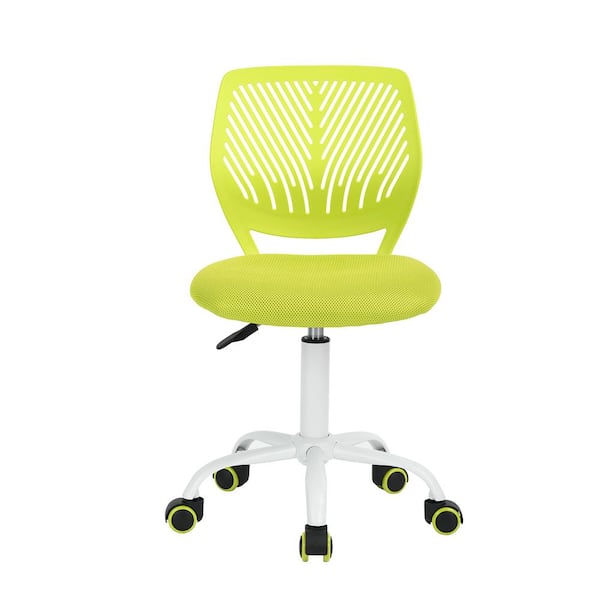 Homy Casa Carnation Light Green Upholstery Task Chair With Adjustable Height