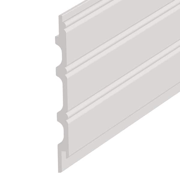 2352 32/81 in. x 5 14/23 in. x 96 in. Primed PVC Composite Panel Moulding (1-Piece − 8 Total Linear Feet)