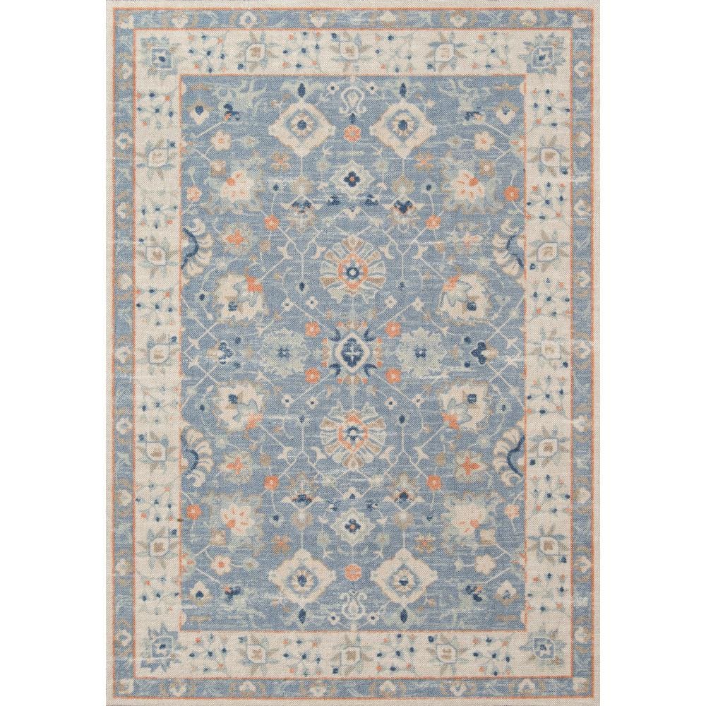 Elysian Medallion 9'9" x 12'6" Blue Wool Blend Area Rug