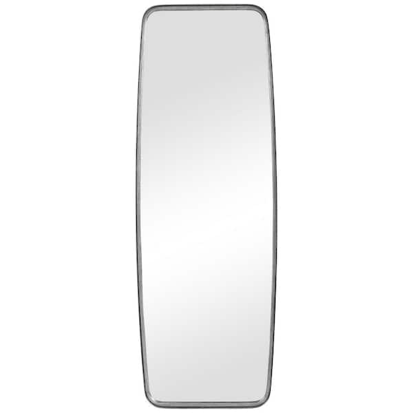Benjara 21 in. x 59.88 in. Silver Modern Rectangle Metal Framed Full Length Contemporary Standing Mirror