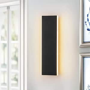 12 in. 1-Light Matte Black Dimmable Integrated LED Indoor Wall Sconce Bathroom Vanity Light Bar