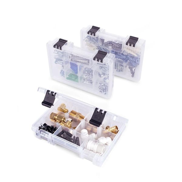 Husky 7 in. 10-Compartment Bin Small Parts Organizer (3-Pack)
