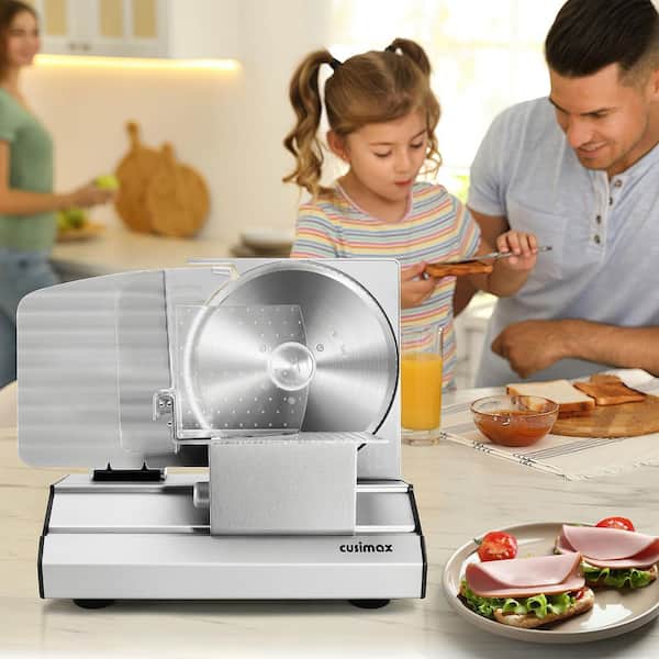 JEREMY CASS 200 W Silver Electric Deli Meat Slicer with 2