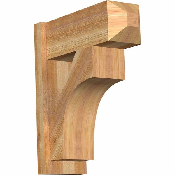Ekena Millwork 8 in. x 24 in. x 20 in. Western Red Cedar Westlake Craftsman Rough Sawn Outlooker