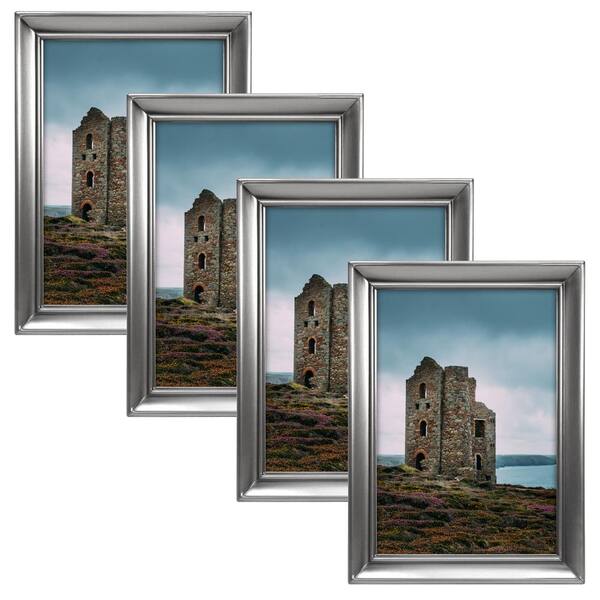 Malden 5 x 7 Gray Metal Picture Frame 4 Pack 19257 The Home Depot